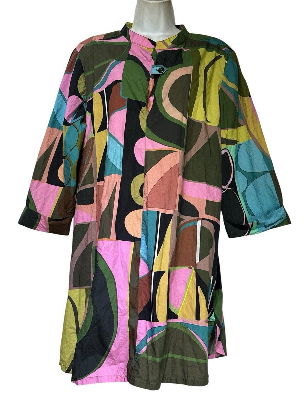 NOEN Women’s Abstract Geometric Print Tunic Top Size 14